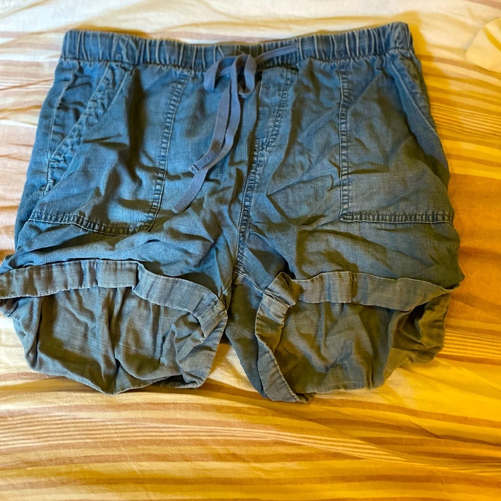 denim high waist shorts